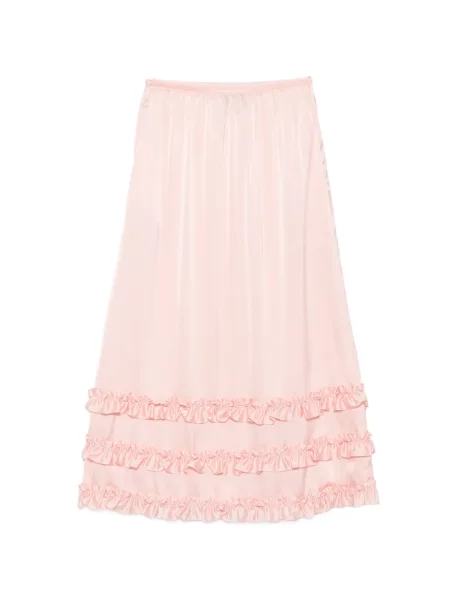 Fusta maxi Simone Rocha cu volane roz