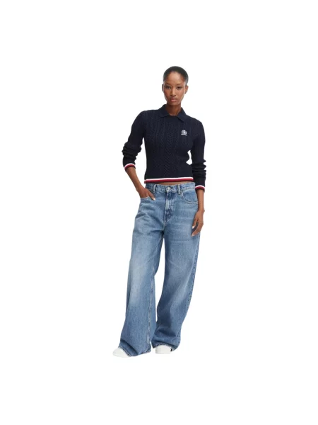 Sweter Tommy Jeans niebieski