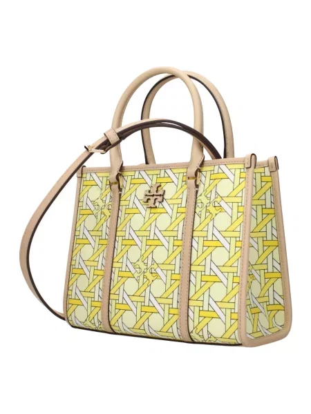 Shopperka Tory Burch skórzana żółta