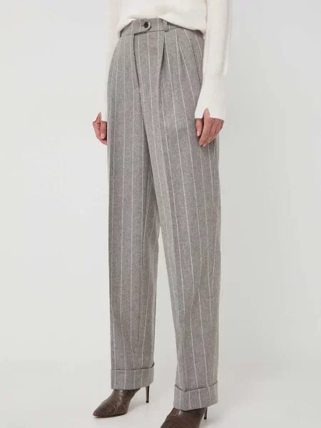 BOSS BLACK De lână pantaloni Taleco | Relaxed fit negru