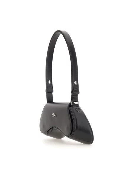 Torebka crossbody Diesel skórzana czarna