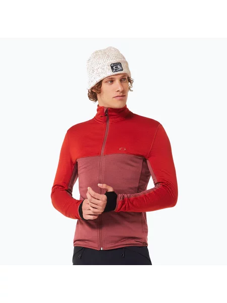 Férfi pulóver Oakley Canopy FZ flame red. Méret: S piros