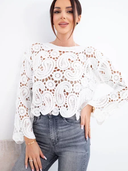 Pulover Kesi Włoski alb