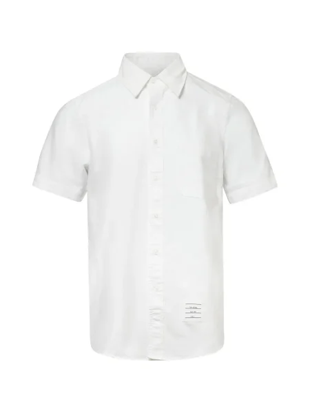 Cămașă Thom Browne cu mâneci scurte scurtă alb