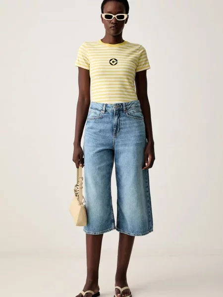 Guess Jeans tričko dámske s elastanom žltá