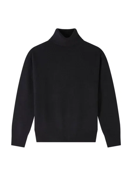 A.P.C. sweter wełniany Pull Amal z golfem czarny