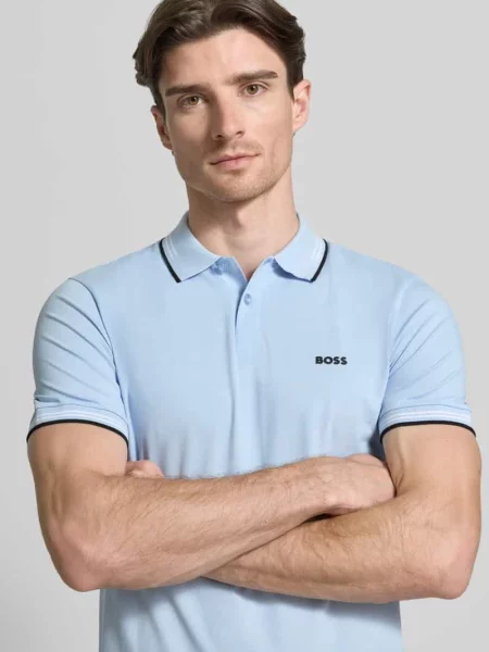 Koszulka polo z czystej bawełny krój slim fit model PAUL' Boss Green