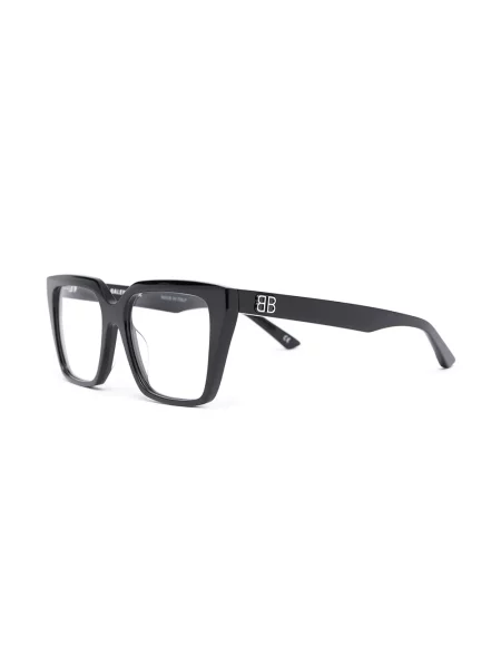 Kvadratiniai akiniai nuo saulės Balenciaga Eyewear su autografu juoda