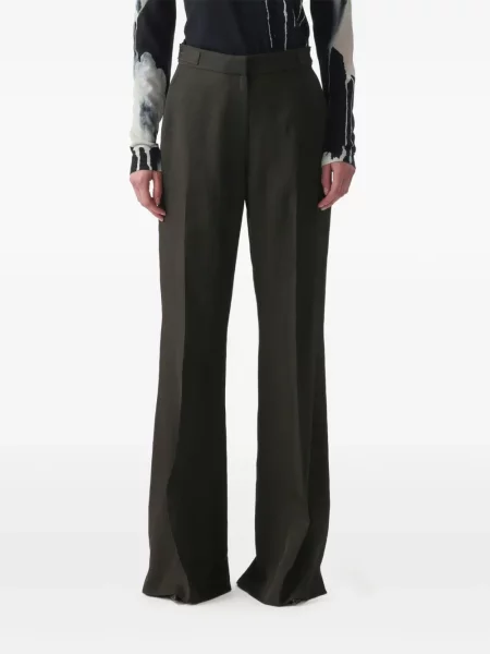 Pantaloni Jason Wu Collection cu crăpătură verde