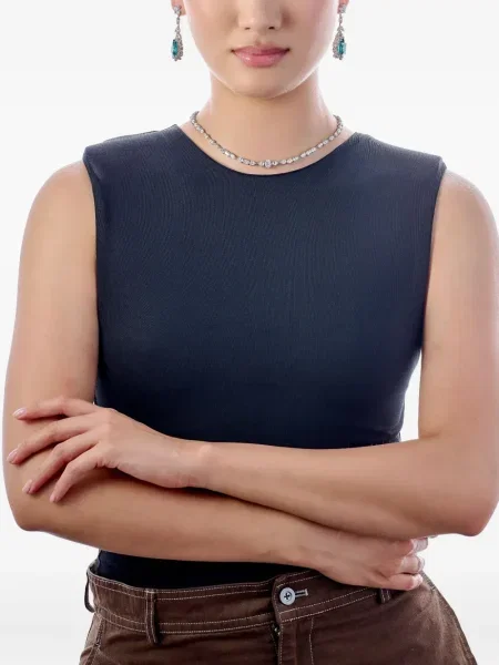 Cercei Anabela Chan cu strasuri alb