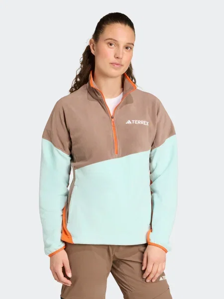 Adidas Fleecová mikina Terrex Multi Climawarm Farebná biela