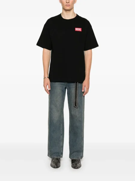 Tricou Diesel cu aplicații negru