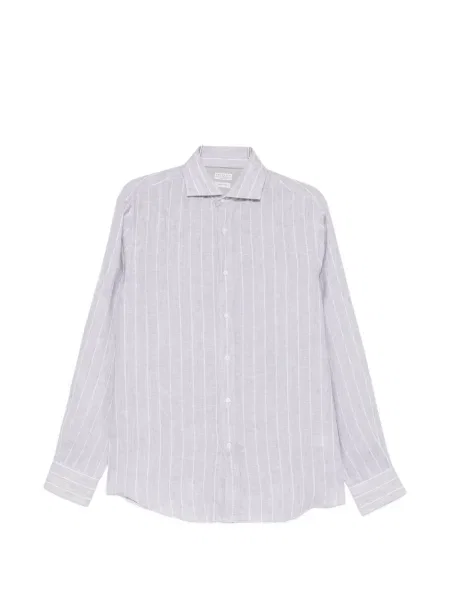 Pruhovaná košile Brunello Cucinelli šedá