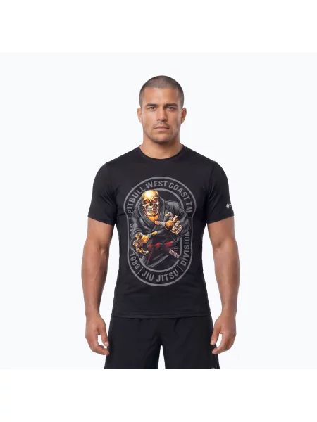 Tricou pentru bărbați Pitbull Mesh Jiu Jitsu black negru