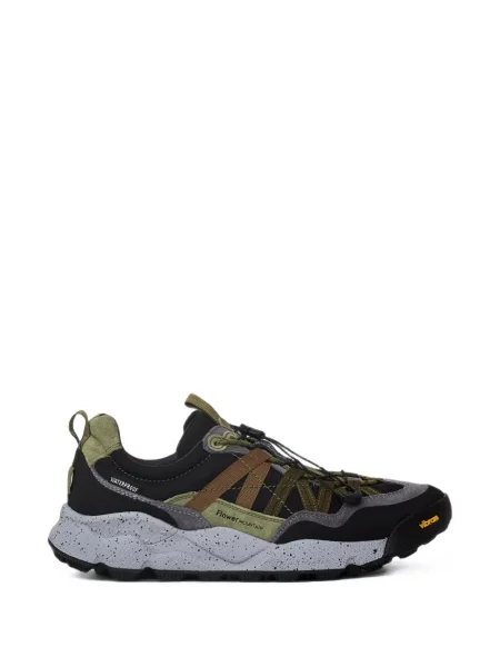Sneakerși Flower Mountain cu șireturi cu model floral din dantelă negru