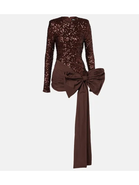 Rochie Rotate cu funde maro