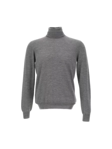 Sweter z golfem Gran Sasso wełniany do golfa szary