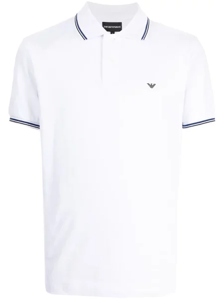 Polo Emporio Armani cu broderie alb