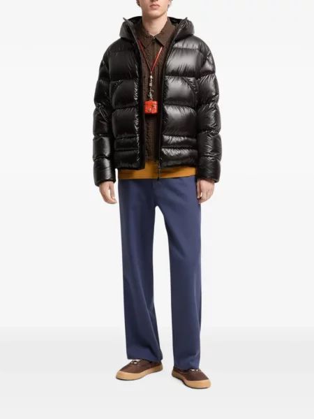 Geacă Moncler cu glugă negru