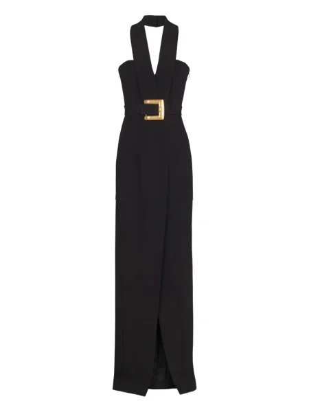 Rochie Balmain cu cataramă cu gât halter de costum negru