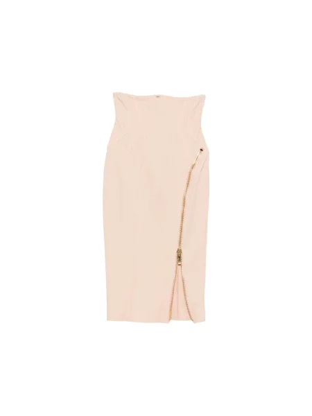 Spódnica midi Elisabetta Franchi z wysoką talią różowa