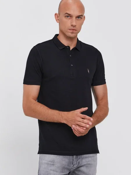 AllSaints – Polo REFORM SS POLO granatowa