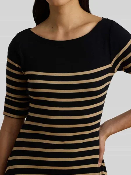 Sukienka casualowa z czystej bawełny Lauren Ralph Lauren czarna