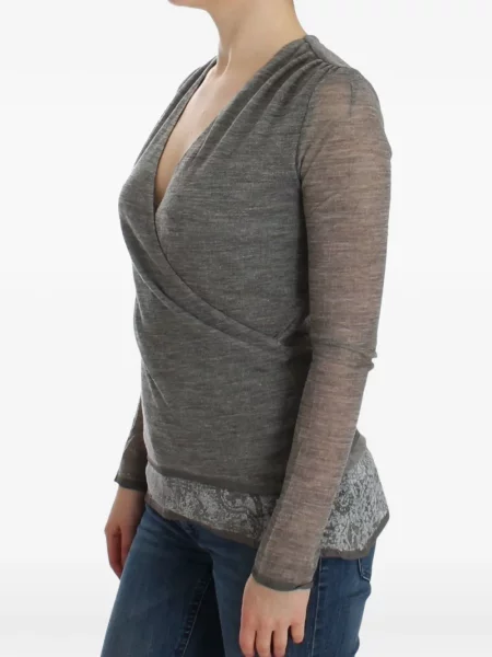 Top Ermanno Scervino cu model paisley plic gri