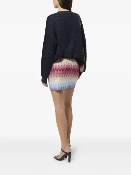 Fustă Missoni tricotate roz