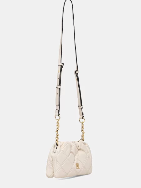 Geantă Tommy Hilfiger Th Feminine Mini Crossover Crem bej