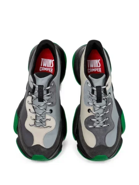 Sneakerși Camper cu șireturi din dantelă gri