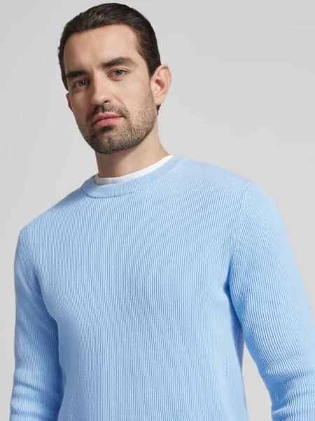 Sweter z dzianiny o kroju relaxed fit z okrągłym dekoltem Lindbergh