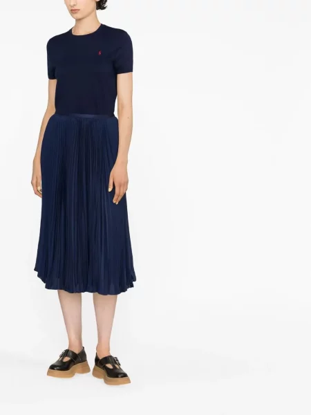 Lanene čarape Polo Ralph Lauren s vezicama niski struk crna
