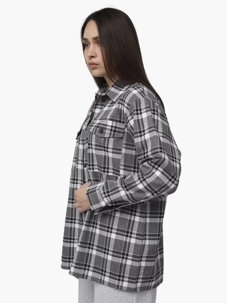 Сорочка повсякденна YUKI бавовна/вовна чорний