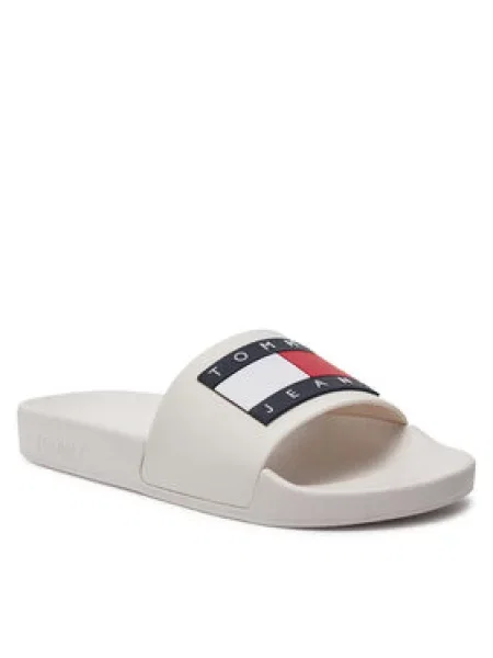Pantofle Tommy Jeans bílé