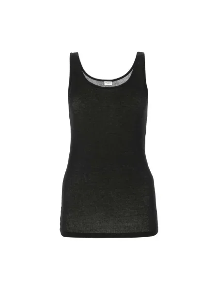 Top Saint Laurent na ramiączkach czarny