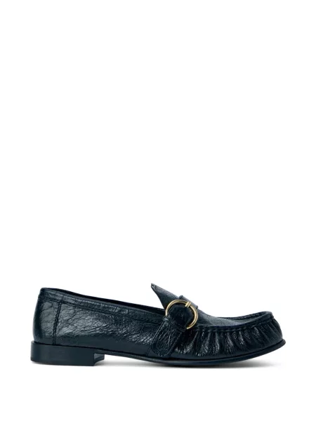Pantofi loafer Miu Miu din piele cu cataramă negru
