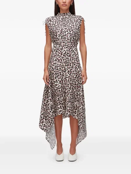 Rochie 3.1 Phillip Lim de mătase cu imagine cu model leopard