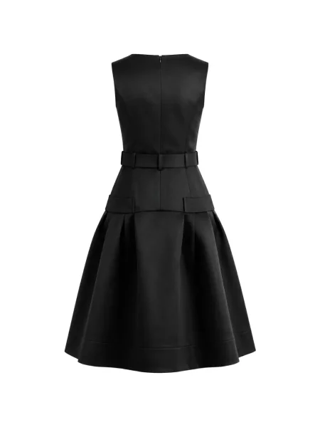 Cu centură rochie midi Ganni negru