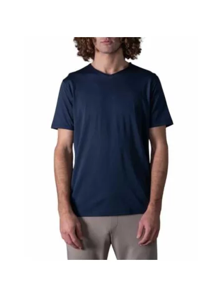 Koszulka Anonym Apparel z dekoltem w serek niebieska