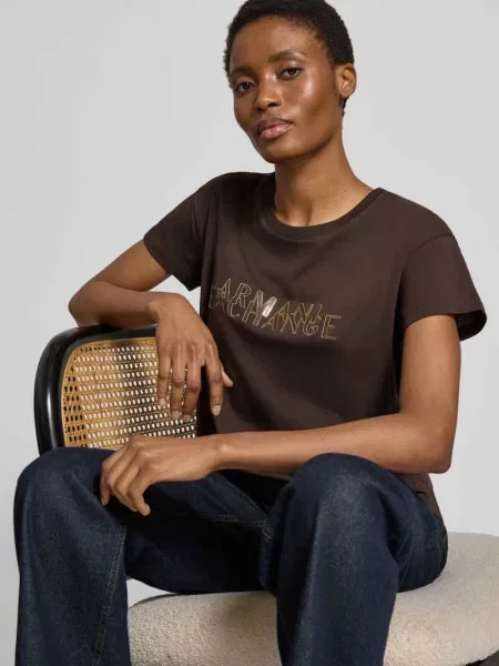 Męski t-shirt o kroju regular fit z czystej bawełny model ANTAGONIST' Armani Exchange