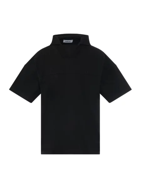 Bluza z kapturem Ambush z kapturem z krótkim rękawem ze sznurkiem czarna
