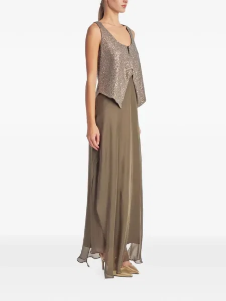 Rochie maxi Irina Schrotter cu paiete maro