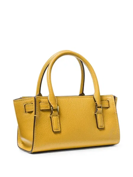 Bőr crossbody táska Michael Kors sárga