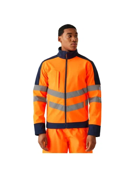 Kurtka Softshellowa HiVis Trzywarstwowa czarna