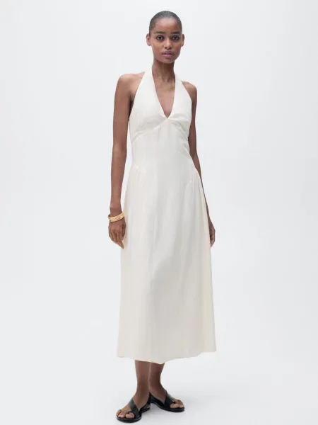 Сукня міді MANGO білий