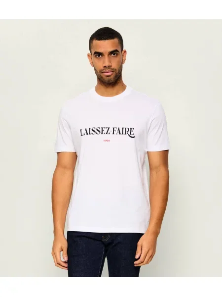 HUGO Tricou Dikems | Relaxed fit alb
