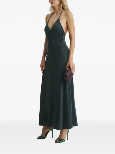 Rochie Cuanna cu gât halter verde