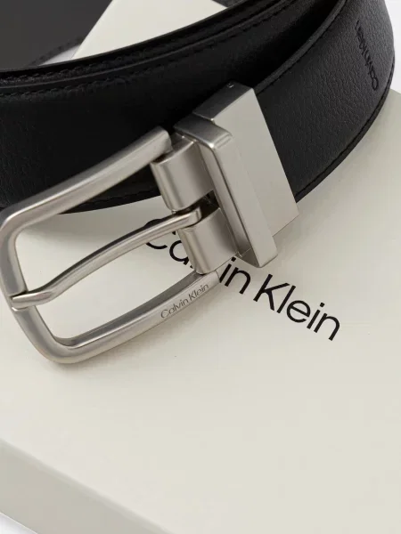 Oboustranný kožený pásek Calvin Klein pánský černá