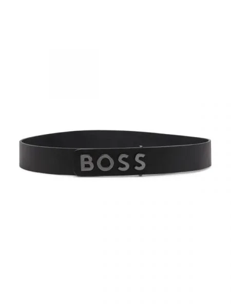 BOSS BLACK De piele curea negru